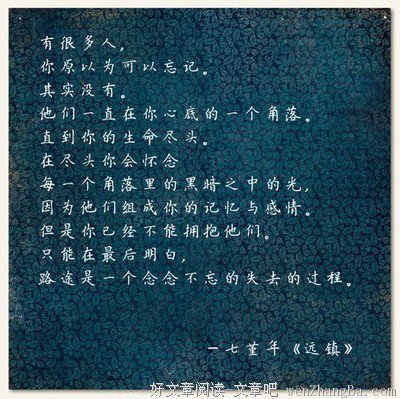 关于七堇年的语句