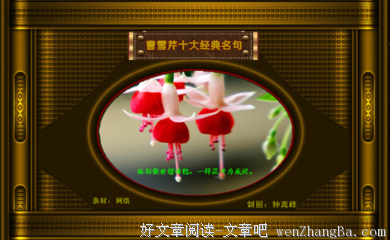 最全的曹雪芹15句经典名言