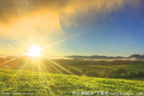 你怎样过早晨，就怎样过一生