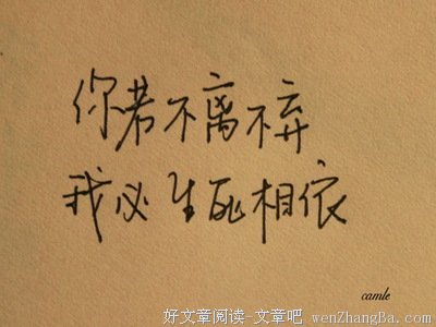 描写形影不离的语句摘抄