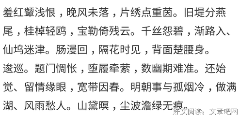 关于吴文英的语句