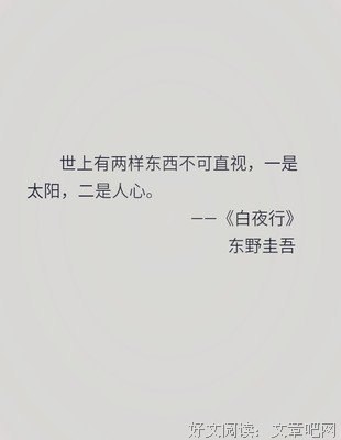 最经典的《白夜行》经典语录