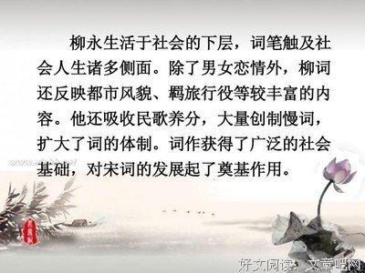 柳永的语句摘抄_关于柳永的语句