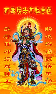 农历六月初三，恭迎护法韦驮尊天菩萨圣诞日！过目增福，延寿安康