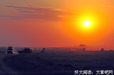 肯尼亚惨绝人寰的美丽夕阳