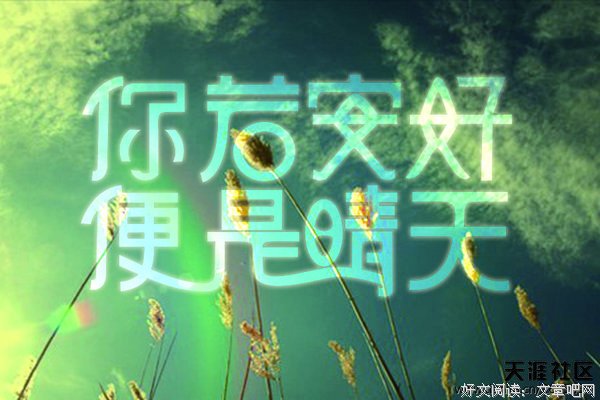 有关你若安好，以成是晴她只起的句子