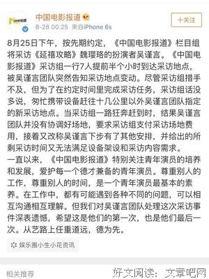 “魏璎珞”被央视炮轰耍大牌：从艺路上，德为先