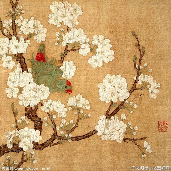 缥缈见梨花淡妆，依稀闻兰麋馀香。经典的句子