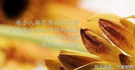 《励志一生》好段摘抄