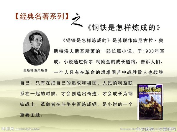最全的《钢铁是怎样炼成的》名句欣赏