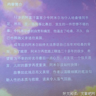 最全的《追风筝的人》小说句子