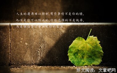 《这一生，静待时光检验》经典语录大全
