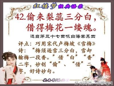 最全的《红楼梦》经典语句