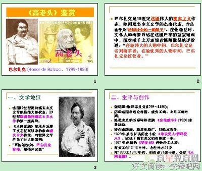 最经典的《高老头》小说摘抄
