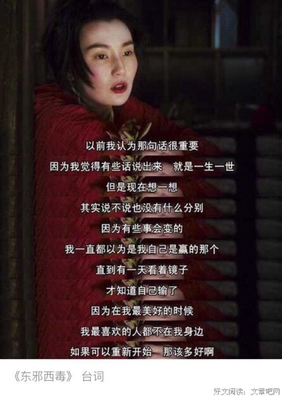 最全的《东邪西毒》经典的句子