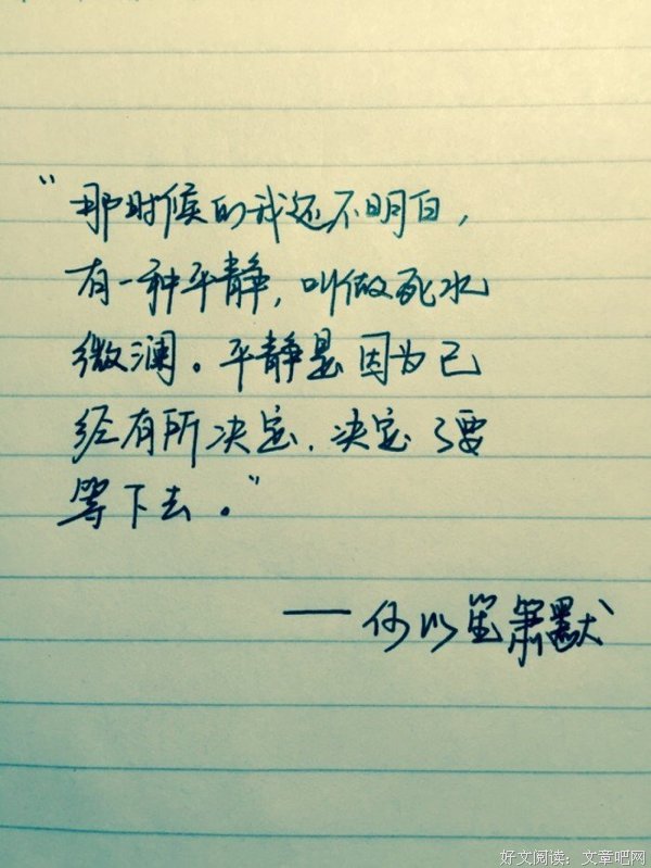 关于的作以笙箫默的优美句子