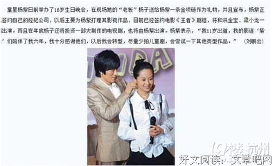 关于杨子的唯美语录