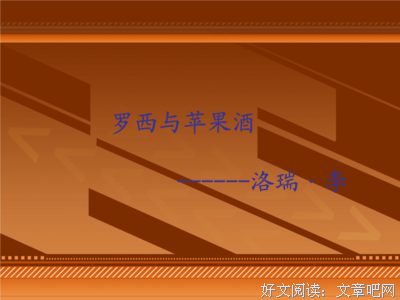 我们把世界拿在手里，就是为了一样样放好（罗西）