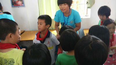 孩子们的一句老师好