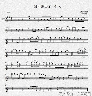 我不愿让你一个人