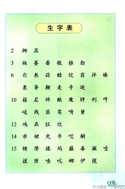 六年级语文多音字 复习必备！