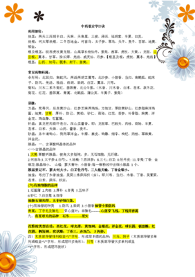 中草药辨认歌诀大全！！！