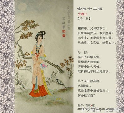 红楼梦之金陵十二钗的各自身份和最终结局