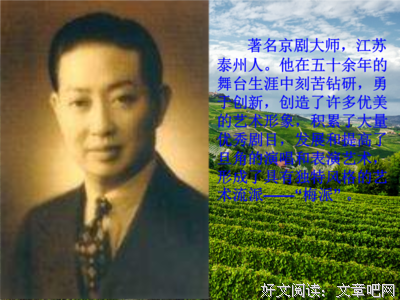 关于梅兰芳的语句
