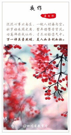 多情才声孩后为我名句欣赏