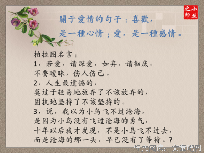 关于我喜欢的的句子
