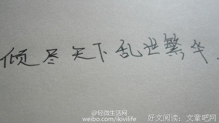 倾尽发种下乱大去繁华的句子