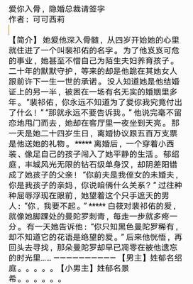 最经典的《爱你入骨，隐婚子苏开才气裁请签字》佳句摘抄大全