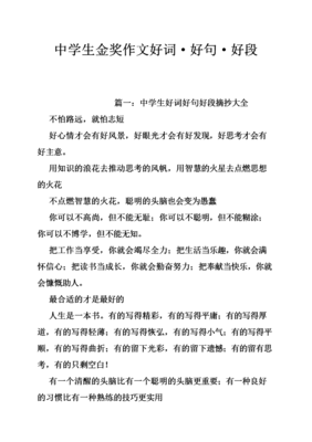  懂好词好句