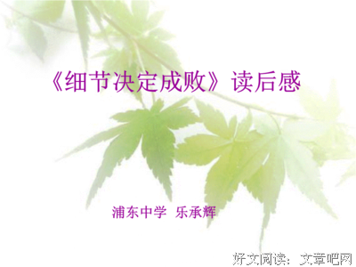 家的细节读后感100字