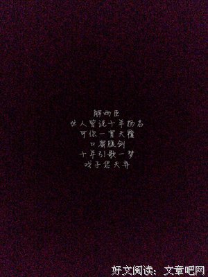 最经典的解雨臣的名言