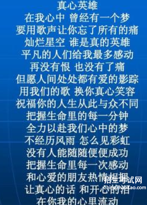 《真心英雄》的影评大全