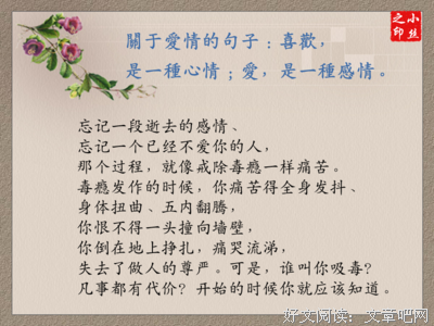 关于我喜欢的的句子