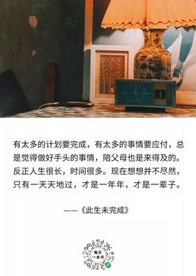 最经典的《此生未完成》经典语句