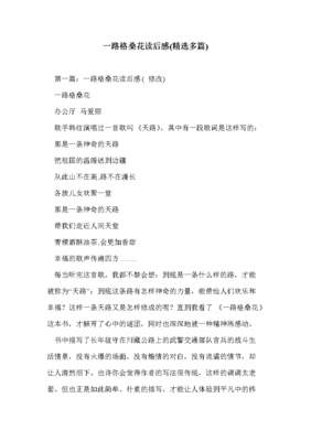 天路历程经典读后感有感