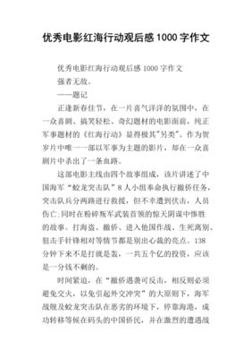 《红海行动》经典观后感有感