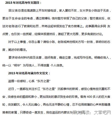 说说浙江高考满分作文