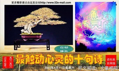 物一些触动心灵的文字经典名句