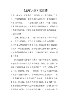 足球往事读后感1000字