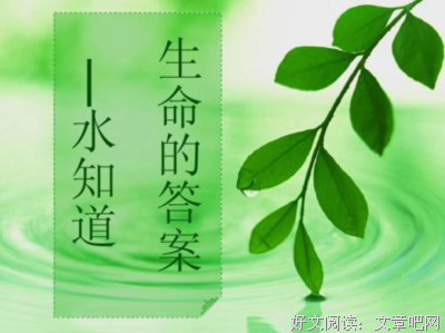 水知道答案优美的句子