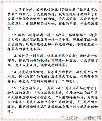文章的优美句子