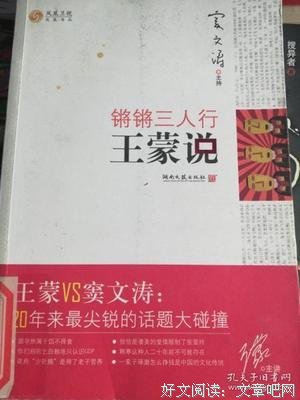《锵锵三人行·王蒙说》读后感精选