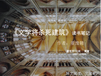 文学将杀死建筑读后感100字
