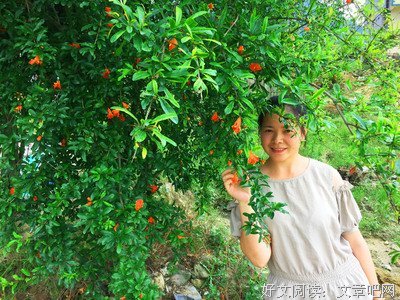 大姑姐拿着石榴问我，这是什么？