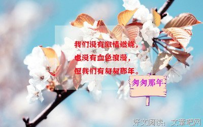 匆匆心气他将自道年经典语句录