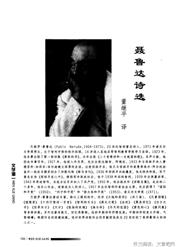 《聂鲁达诗选》读后感100字